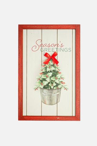 CHRISTMAS SEASON'S GREETINGS WALL ART