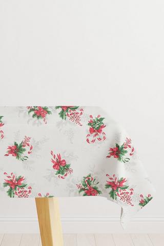 CHRISTMAS CANDY CANE TABLE CLOTH