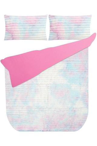 KIDS RAINBOW FAUX FUR POLYESTER COMFORTER