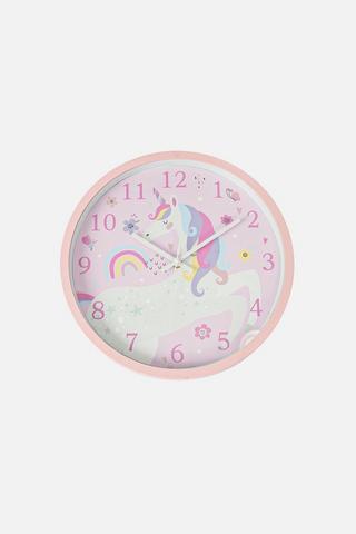 KIDS UNICORN GARDEN WALL CLOCK