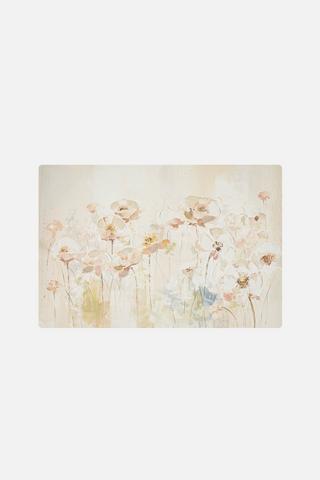 PASTEL POPPIES WALL ART 70X50CM