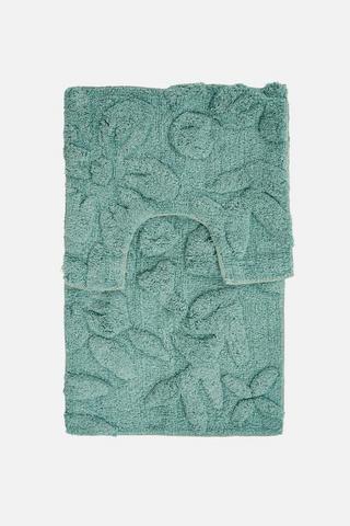 2 PIECE DAISY TUFTED BATHMAT SET - 1 - Sage