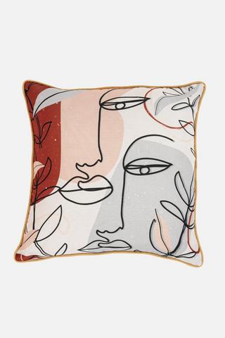 FREEDOM FACES PRINTED SCATTER 50X50CM
