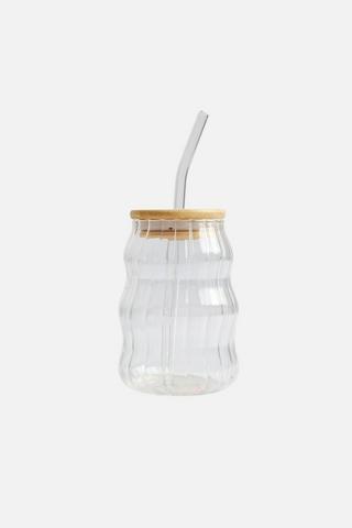 SCALLOP GLASS SIPPER