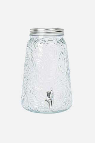 4L GLASS LEAF DRINK DISPENSER