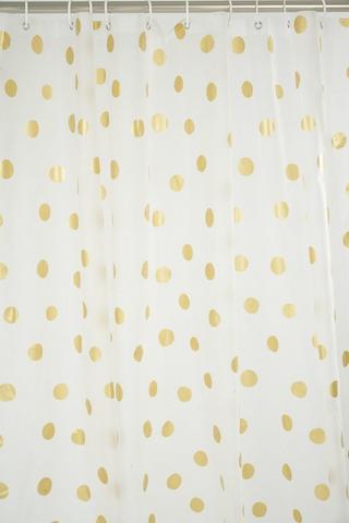 METALLIC DOT SHOWER CURTAIN