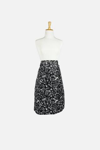 PRINTED APRON SKIRT