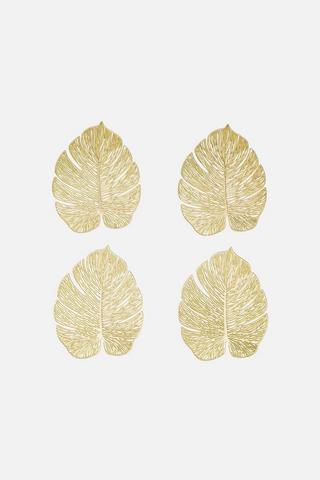 4 PACK LEAF COASTERS