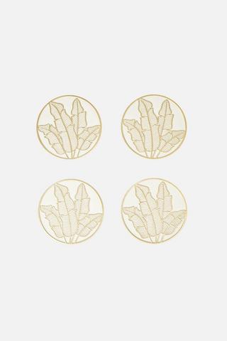 4 PACK BANANA LEAF COASTERS