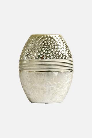 TEXTURED METTALIC VASE