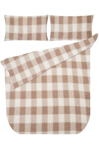CHECK SHERPA DUVET COVER