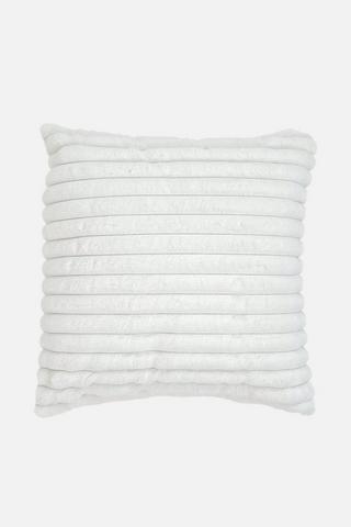 RIBBED FAUX FUR SCATTER 50X50CM