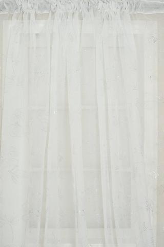 FLORAL SHEER TAPED CURTAIN 230X218CM