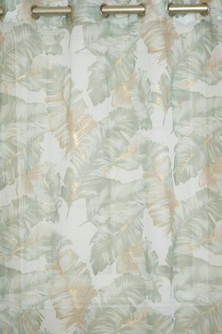 LEAF FOIL EYELET CURTAIN 140X225CM