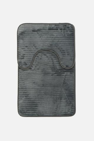 2PC LUX FOAM CHARCOAL RIBBED