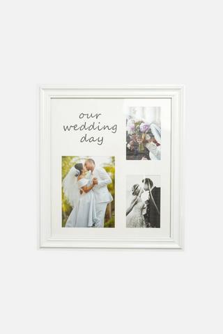 WEDDING MULTI PHOTO FRAME 39X49X2CM