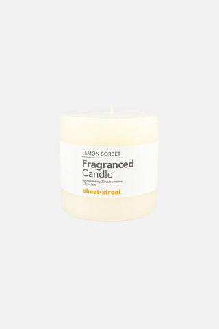 SMALL PILLAR CANDLE LEMON SORBET