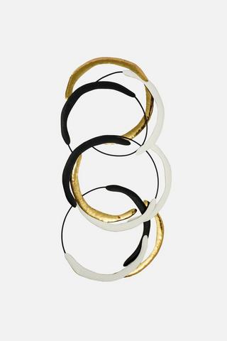 URBAN CIRCLES WALL ART 36X70X4CM