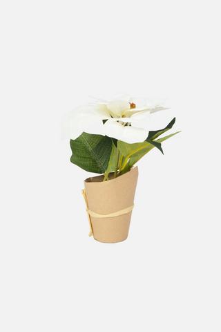 POTTED FAUX POINSETTIA