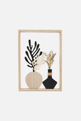 DIMENSIONAL POTS WALL ART 4X30X20CM