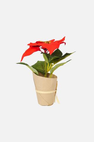 POTTED FAUX POINSETTA