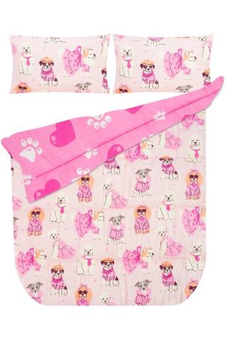 KIDS PUPPY LOVE POLYESTER COMFORTER