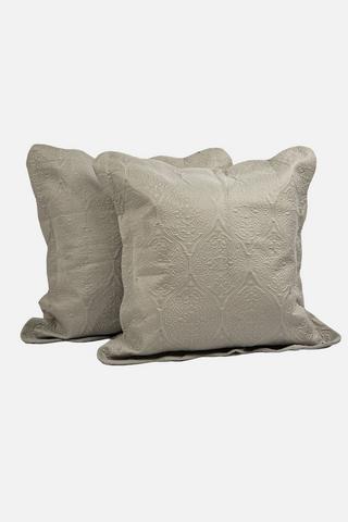 2 PACK CONTI CLASSIC QUILTED PILLOWCASES
