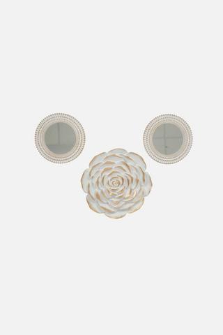 FLORAL MIRROR WALL ART 45X60X5CM
