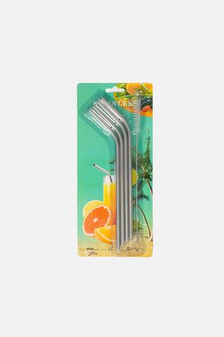 4 PACK STAINLESS STEEL STRAWS