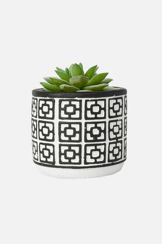 CERAMIC GEO FAUX PLANT