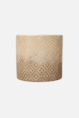 CARVED CERAMIC PLANTER
