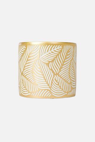 CARVED CERAMIC PLANTER