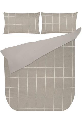 GRID JACQUARD POLYESTER DUVET COVER