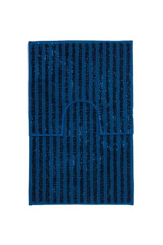 2 PIECE STRIPE BOBBLE BATHMAT SET 