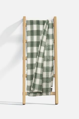 CHECK SHERPA BLANKET 180X200CM