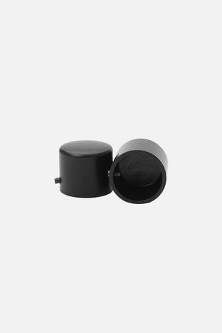 2 PACK BLACK MATT END CAPS