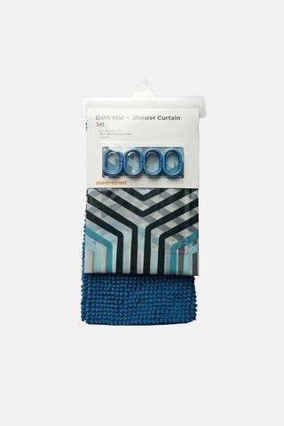 BATHMAT AND SHOWER CURTAIN SET