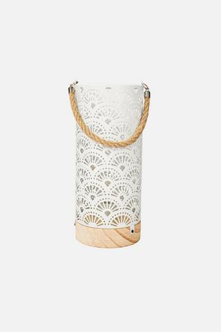 METAL LANTERN WITH ROPE