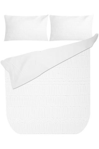 STRIPE TUFTED POLYESTER DUVET COVER