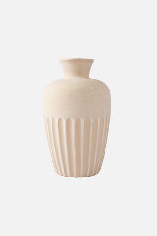 HALF RIB DECORATIVE VASE