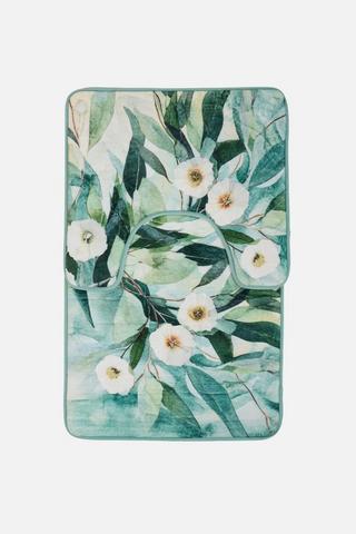 2 PIECE  EUCALYPTUS LUX BATHMAT SET