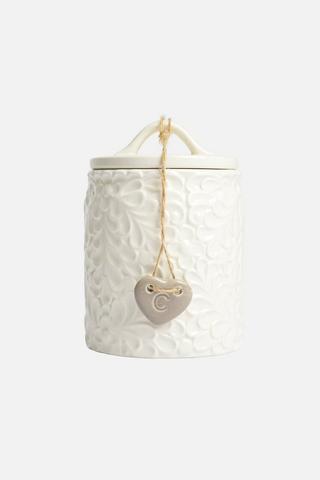 CERAMIC SCROLL COFFEE CANISTER