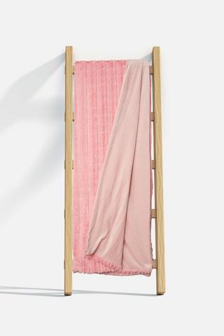 EMBOSSED FAUX FUR TIE DYE BLANKET 200X220CM