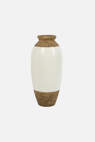 2TONE RIB DECORATIVE VASE