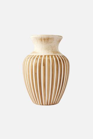 RUSTIC RIB DECORATIVE VASE