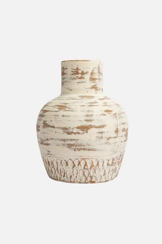 RUSTIC BRUSH DECORATIVE VASE