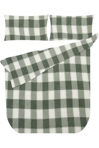CHECK SHERPA DUVET COVER