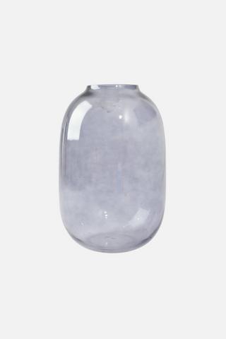 OVAL GLASS DECORATIVE VASE