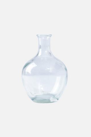 BELLY GLASS DECORATIVE VASE
