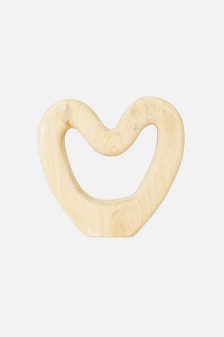 WOODEN HEART DECORATIVE ORNAMENT